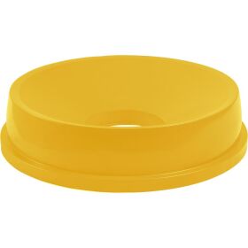 Lid with filling opening for trash can 120 liters yellow