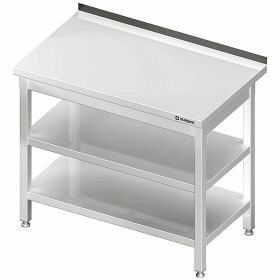 Work table with base and intermediate shelf 1800x600x850...