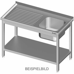 Sink table with a base of 1600x600x850 mm with a basin on...