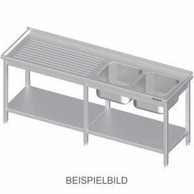 Sink table with base 1500x700x850 mm with two basins on...