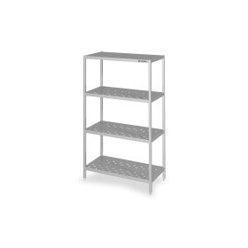 Welded shelf with perforated shelves 1100x400x1800 mm