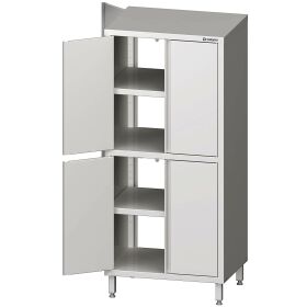 Pass-through tall cupboard with hinged doors...