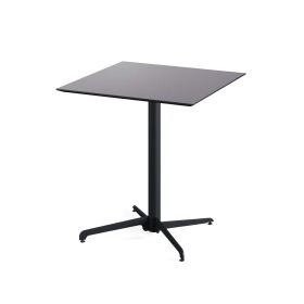 Bistro table X Cross low black, aluminum, square table...