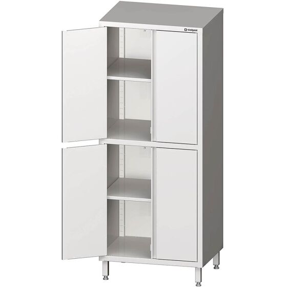 Hochschrank mit Flügeltüren, 1200x600x2000 mm, mit zwei Schrankräumen, verschweißt