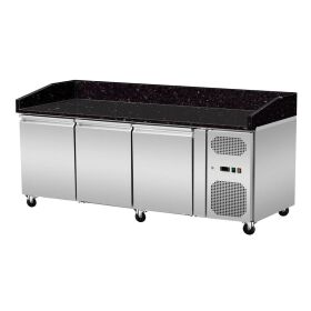 Pizza cooling table, Star-Galaxy granite black, 3 doors,...