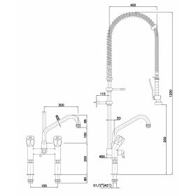 Zweigriffmischer 40L-1802B von Bartscher