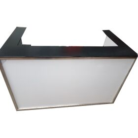Light box counter 2m raised 3 parts 2x U-plate