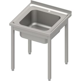 Sink table without base 600x600x850 mm, with a basin with...