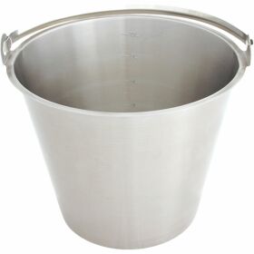 Stainless steel bucket, without bottom tires, with...