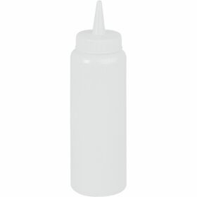 Squeeze bottle, white, 0.7 liters