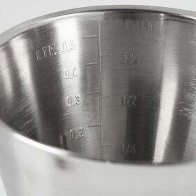 Measuring jug made of stainless steel, 0.5 liter