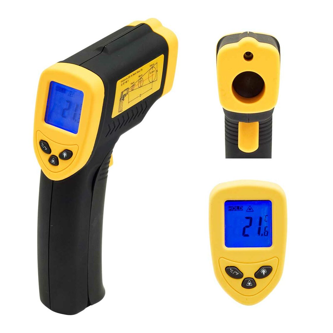 Thermometer with laser pointer, temperature range -50 ° C to 380 ° C, 92,32  €