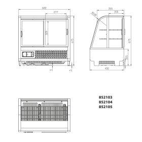 Cold counter with LED lighting, 100 liters, white,...