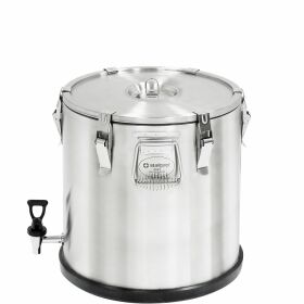 Thermal container made of stainless steel, 25 liters, with drain cock,  294,48 €
