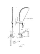 MONOLITH Dish shower with mixer tap, single-hole mounting, with faucet and single-handle mixer